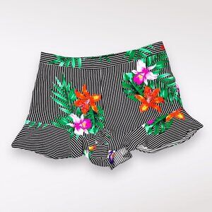 Who What Wear Floral Print Striped Shorts Size 12